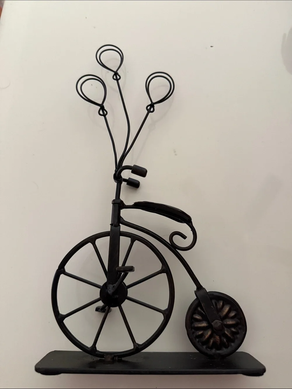 Black Metal Penny-Farthing Wall Decor Bike Sculpture